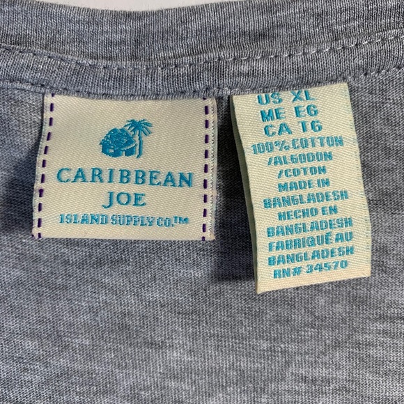 Caribbean Joe Pink Flamingo Reindeer Cotton Tee - Picture 7 of 9